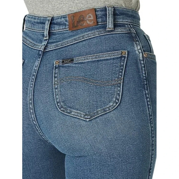 Lee Jeans Womens Blue Relaxed Fit Straight Leg Ankle Anchor Size 10 New - Picture 5 of 9